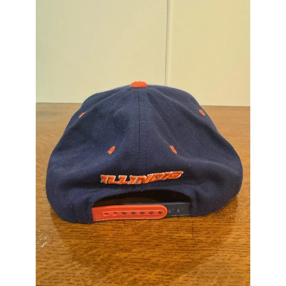Vintage Illinois Fighting Illini Hat Snap‎ Back Mens NCAA Football Zephyr Y2K